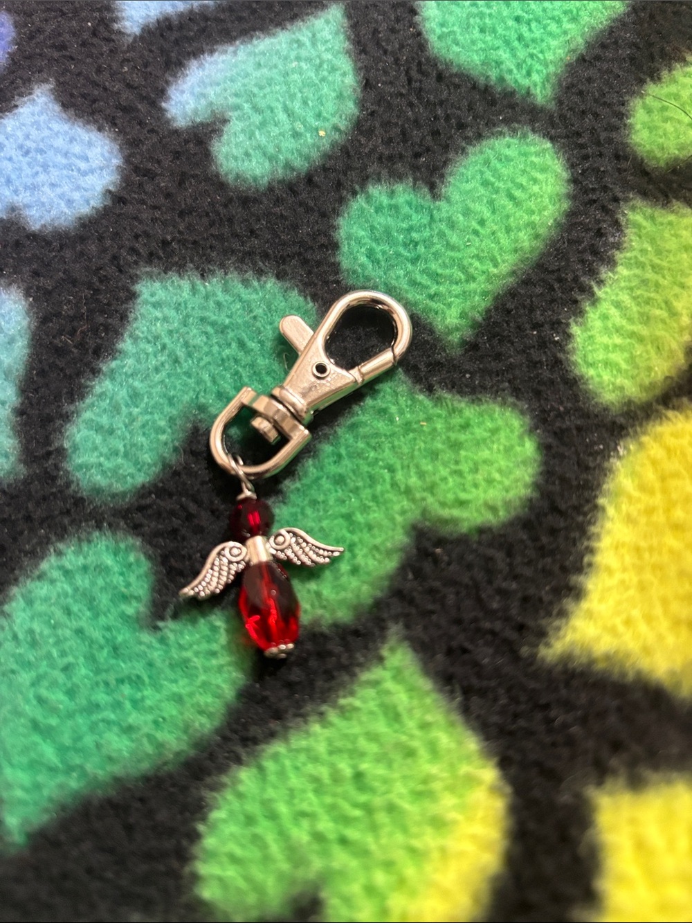 Red Angel zipper charm